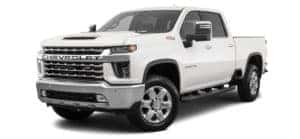 A white 2022 Chevy Silverado 2500 HD is shown angled left.