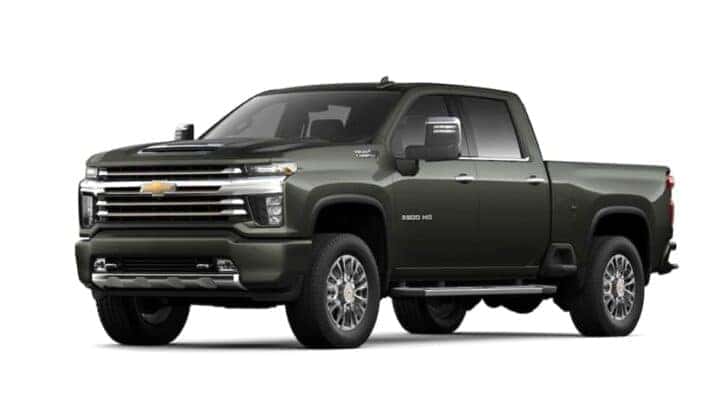 A grey 2023 Chevy Silverado 3500 HD is angled left.