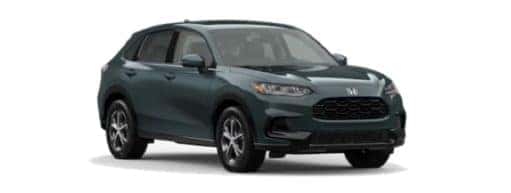 A turquoise 2023 Honda HR-V LX is angled right.