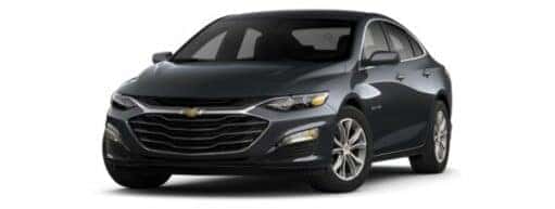 A black 2023 Chevy Malibu LT is angled left.