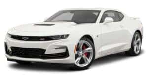 A white 2023 Chevy Camaro 2SS is angled left.