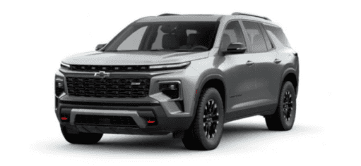 A grey 2024 Chevy Traverse Z71 is shown angled left.