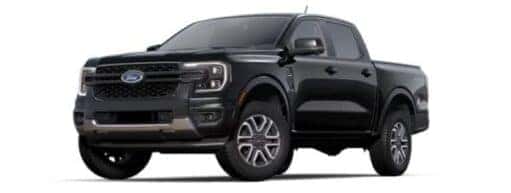 Black 2024 Ford Ranger angled left