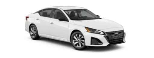A white 2024 Nissan Altima is angled right.