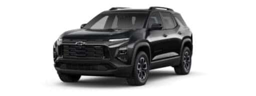 A black 2025 Chevy Equinox ACTIV is angled left.