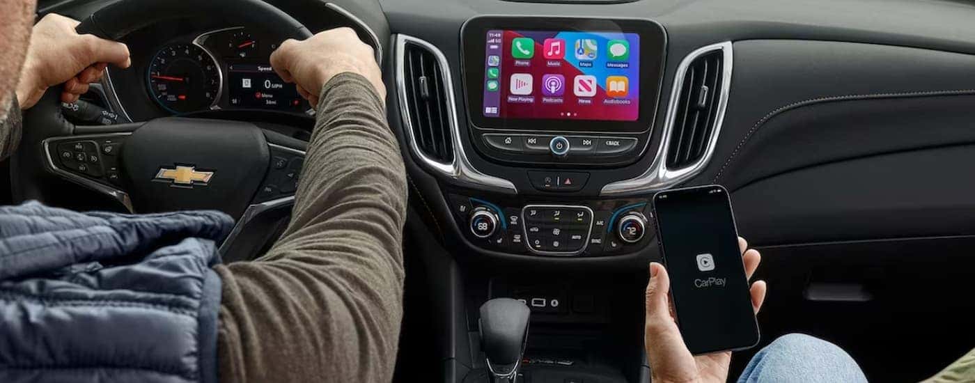 The black dash is shown in a 2023 Chevy Equinox LS.