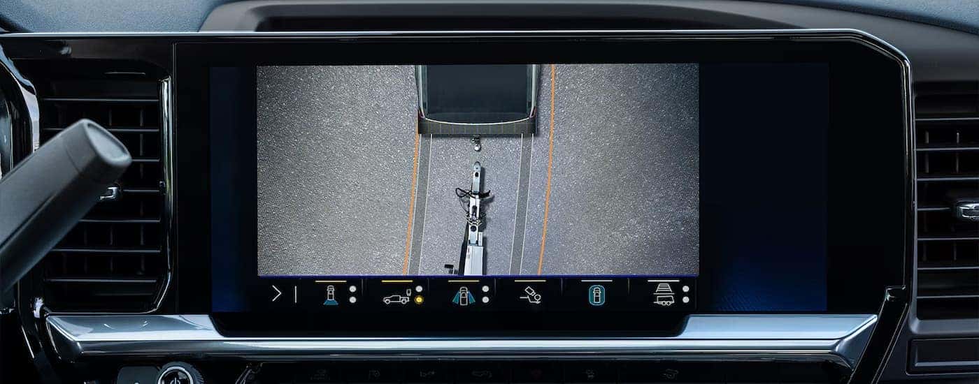 A close up of the towing camera in a 2024 Chevy Silverado 2500HD.