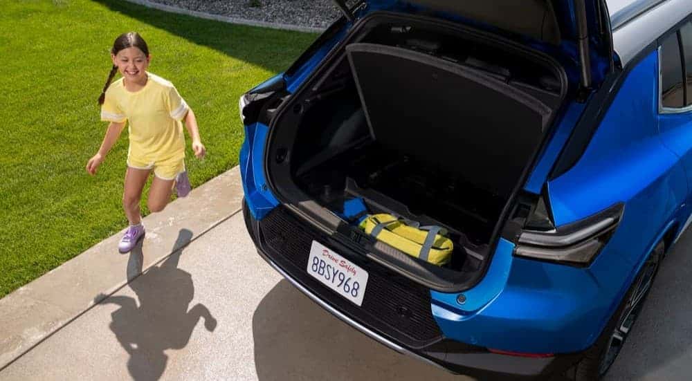 The rear cargo area of a 2025 Chevy Equinox EV.