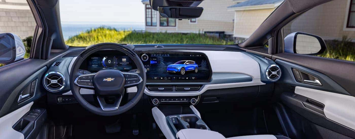 Infotainment and digital gauge cluster on a 2025 Chevy Equinox EV for sale