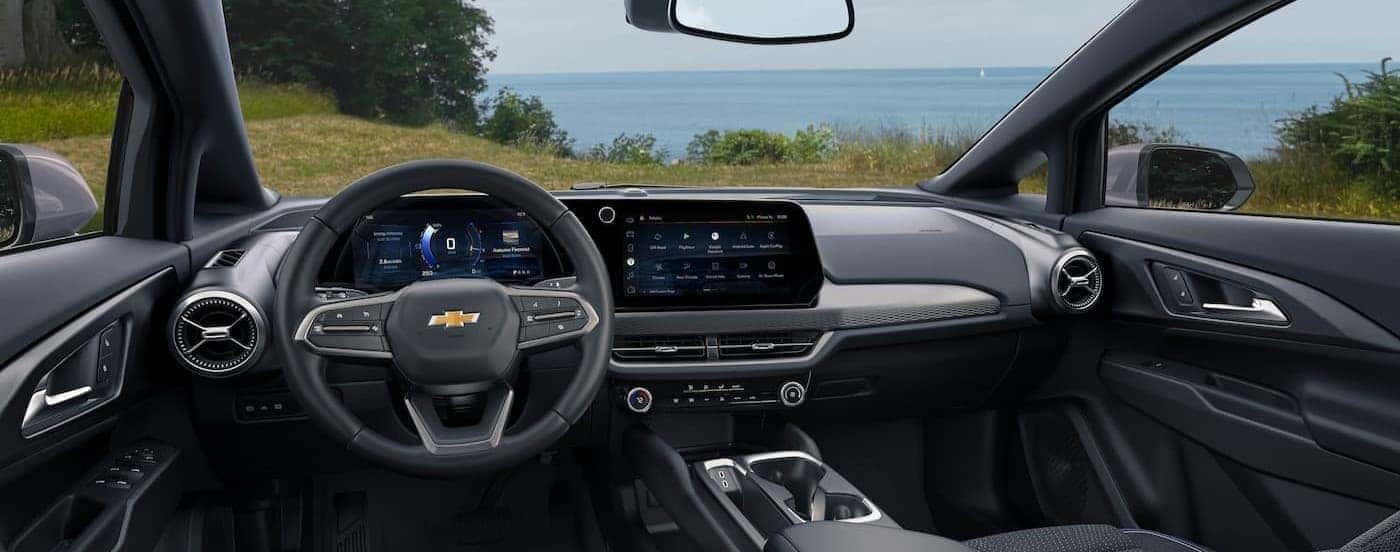 The black dash in a 2024 Chevy Equinox EV for sale near East Greenbush.