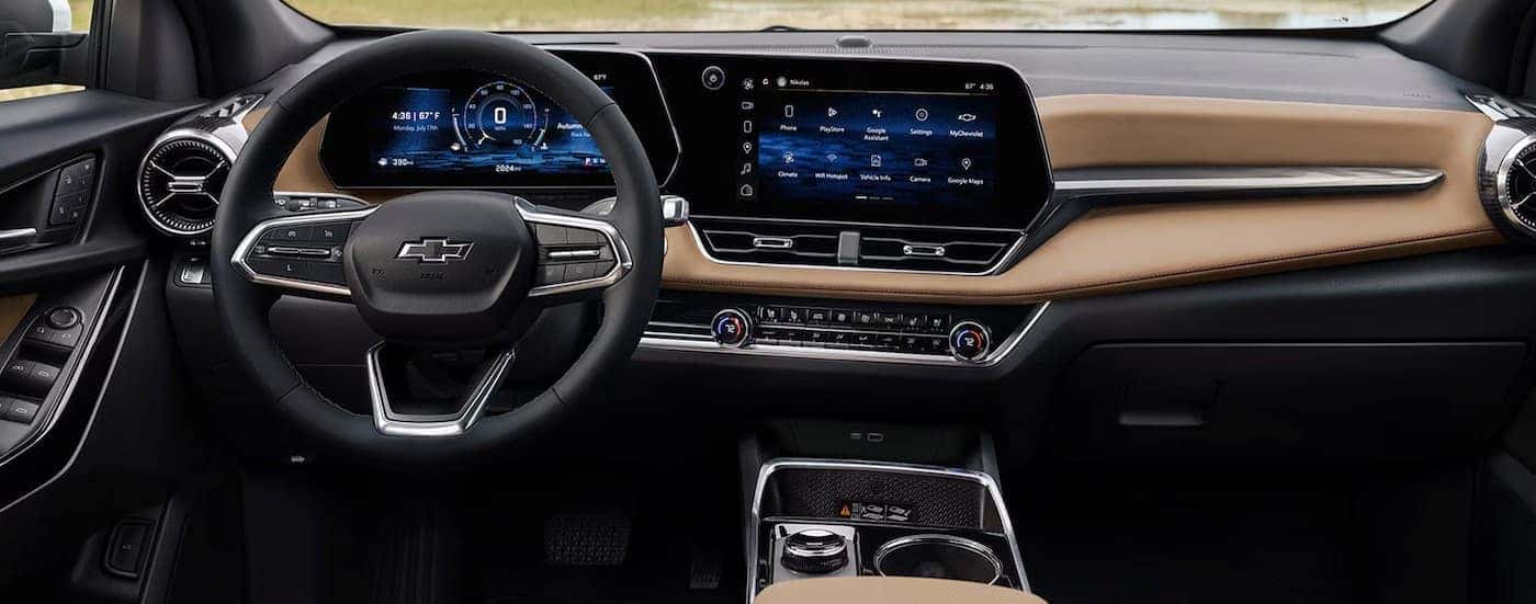 The black and tan dash in a 2026 Chevy Equinox for sale near Bethlehem.