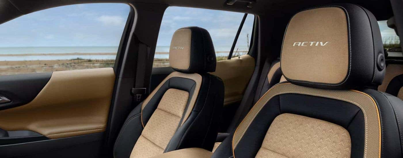 Brown interior in a 2025 Chevy Equinox ACTIV for sale near Cohoes