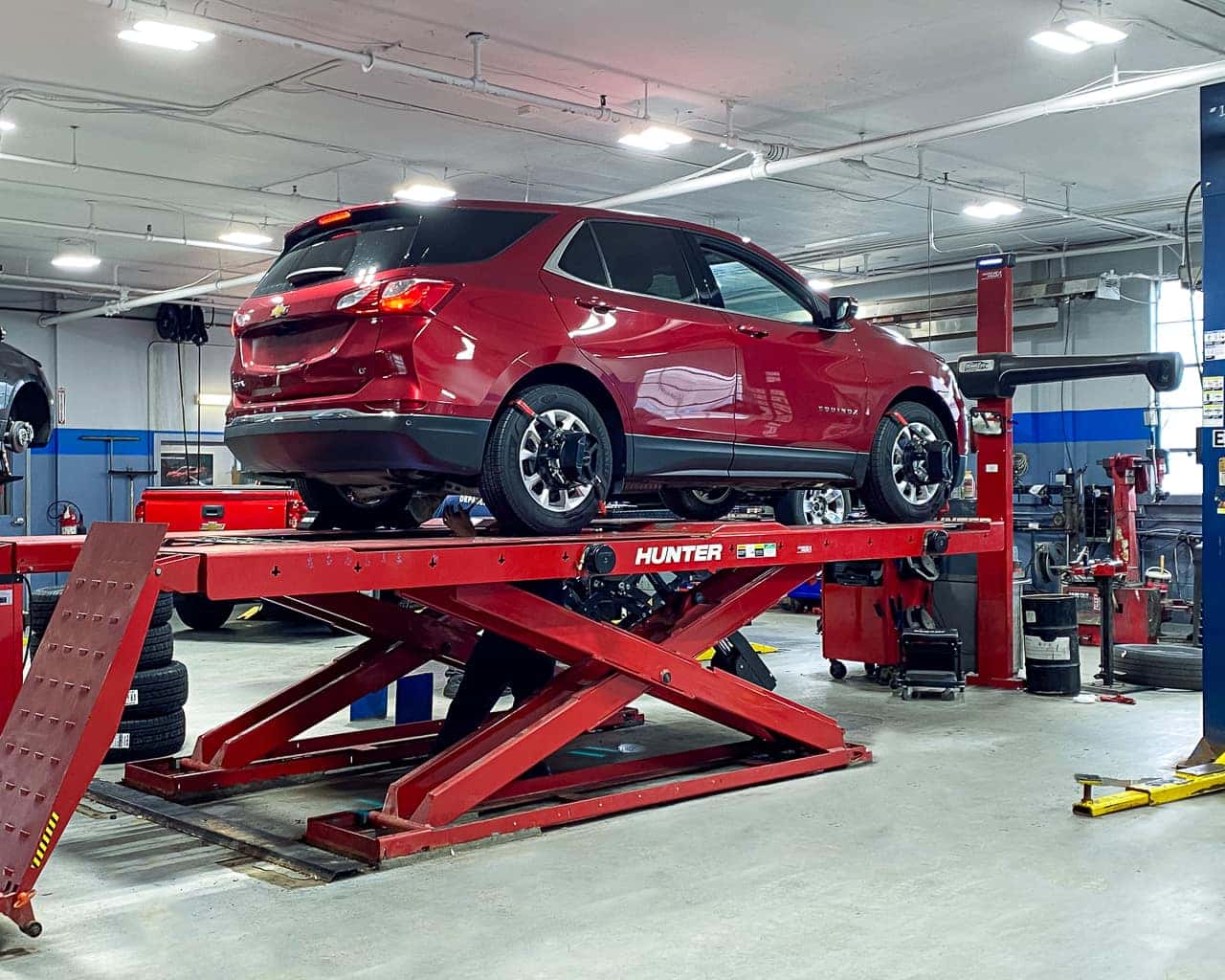 Chevrolet Vehicle getting ready for alignment
