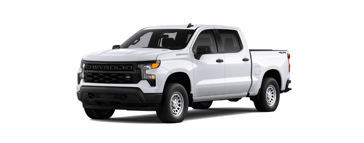 A white 2026 Chevy Silverado 1500