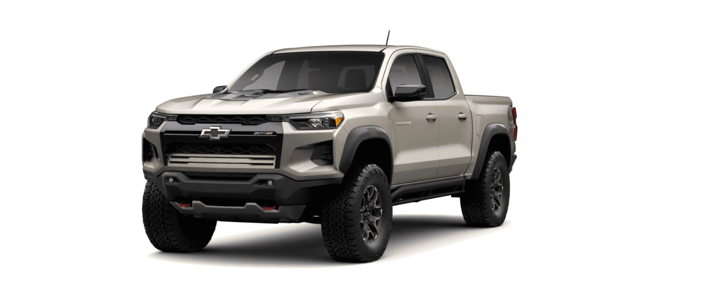 Tan 2026 Chevy Colorado ZR2 angled left