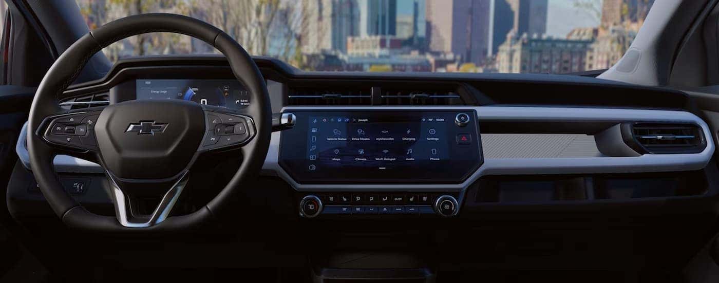 The black dash in a 2027 Chevy Bolt RS for sale.