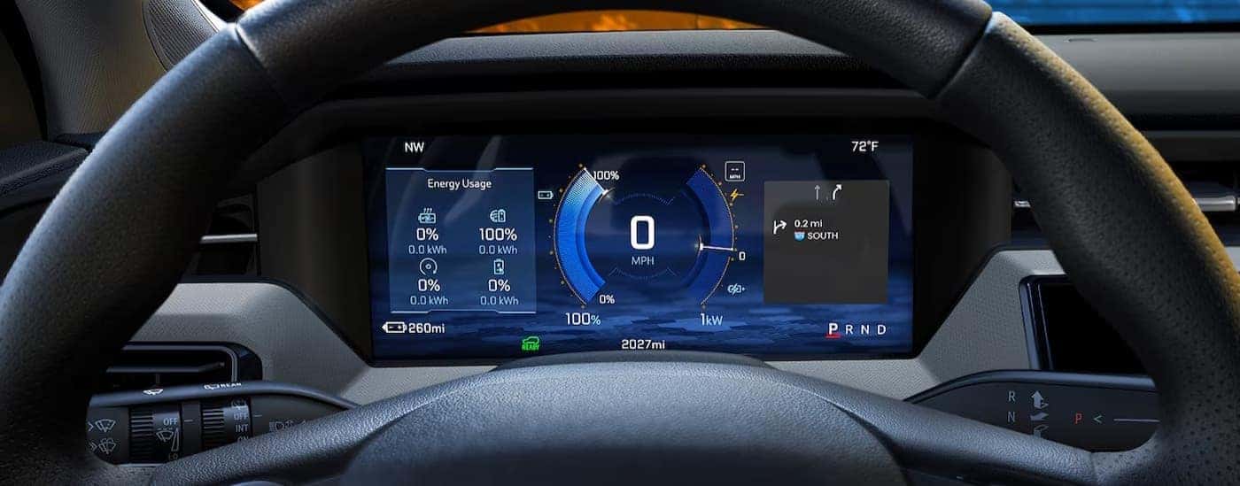 The digital dash in a 2027 Chevy Bolt.