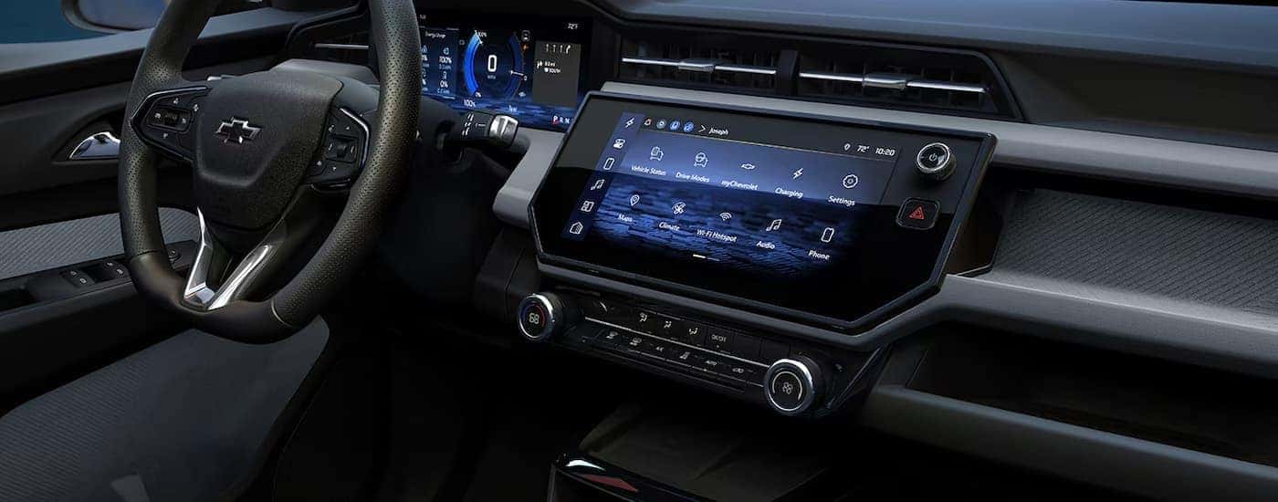 Infotainment and digital gauge cluster on a 2027 Chevy Bolt