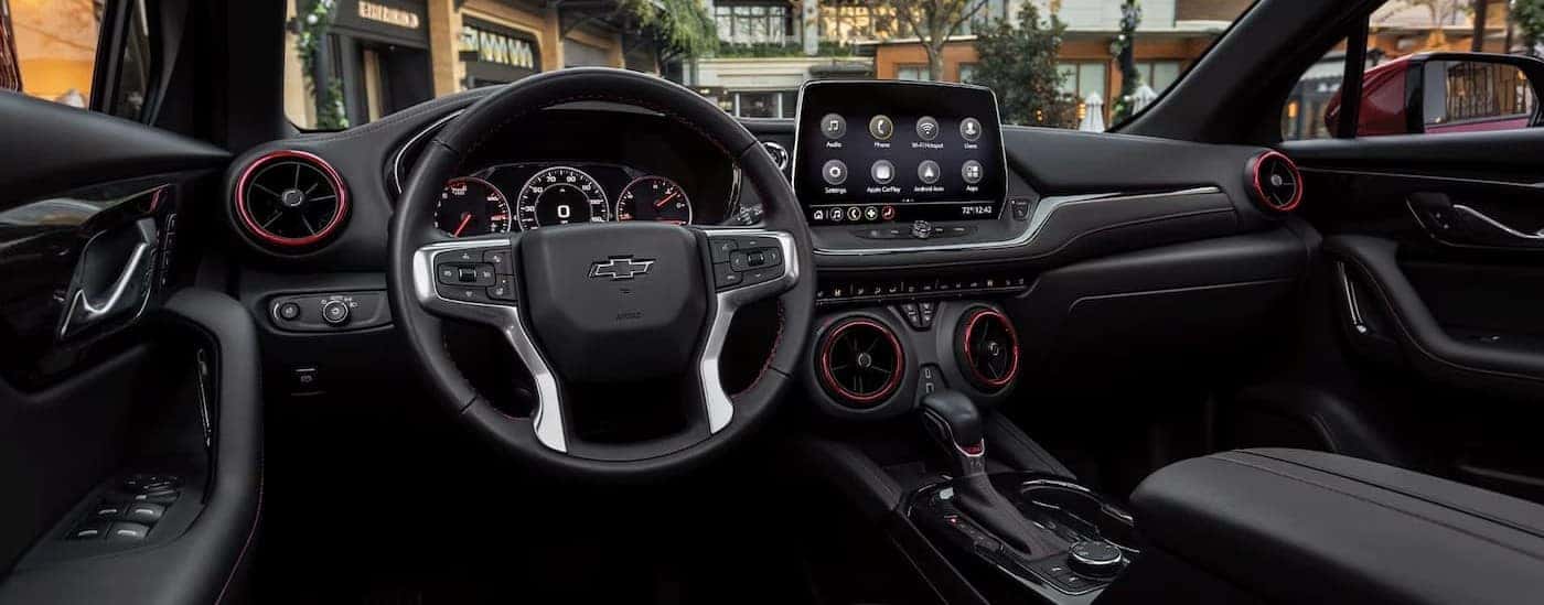 Black dash in a 2026 Chevy Blazer.