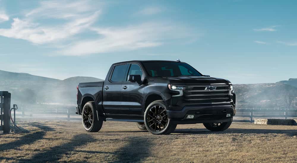 Black 2026 Chevy Silverado 1500 High Country on a ranch