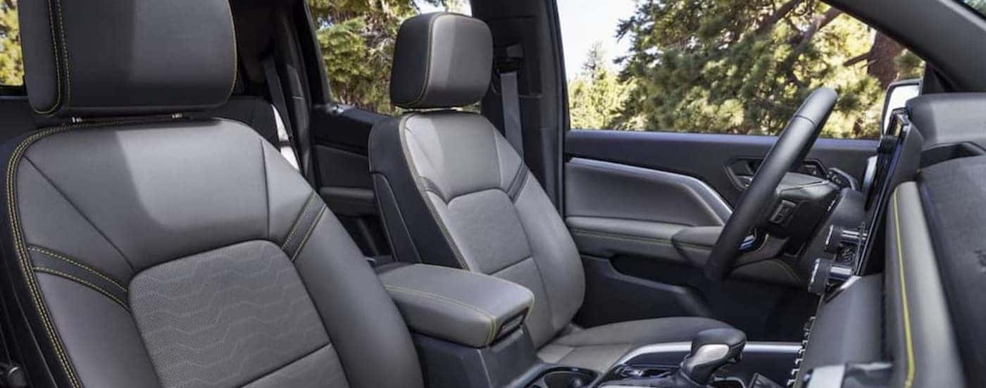 Gray interior in a 2026 Chevy Colorado.