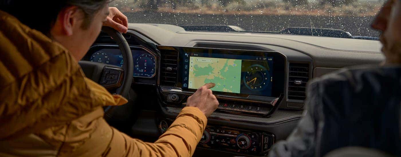 Infotainment display inside a 2026 Chevy Silverado 1500