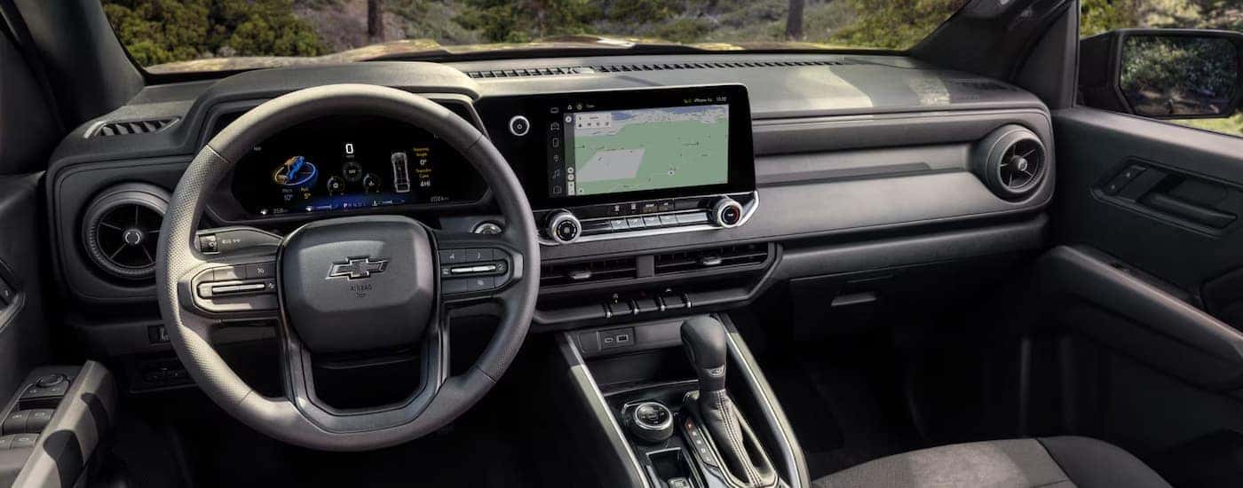 Infotainment and digital gauge cluster on a 2026 Chevy Colorado