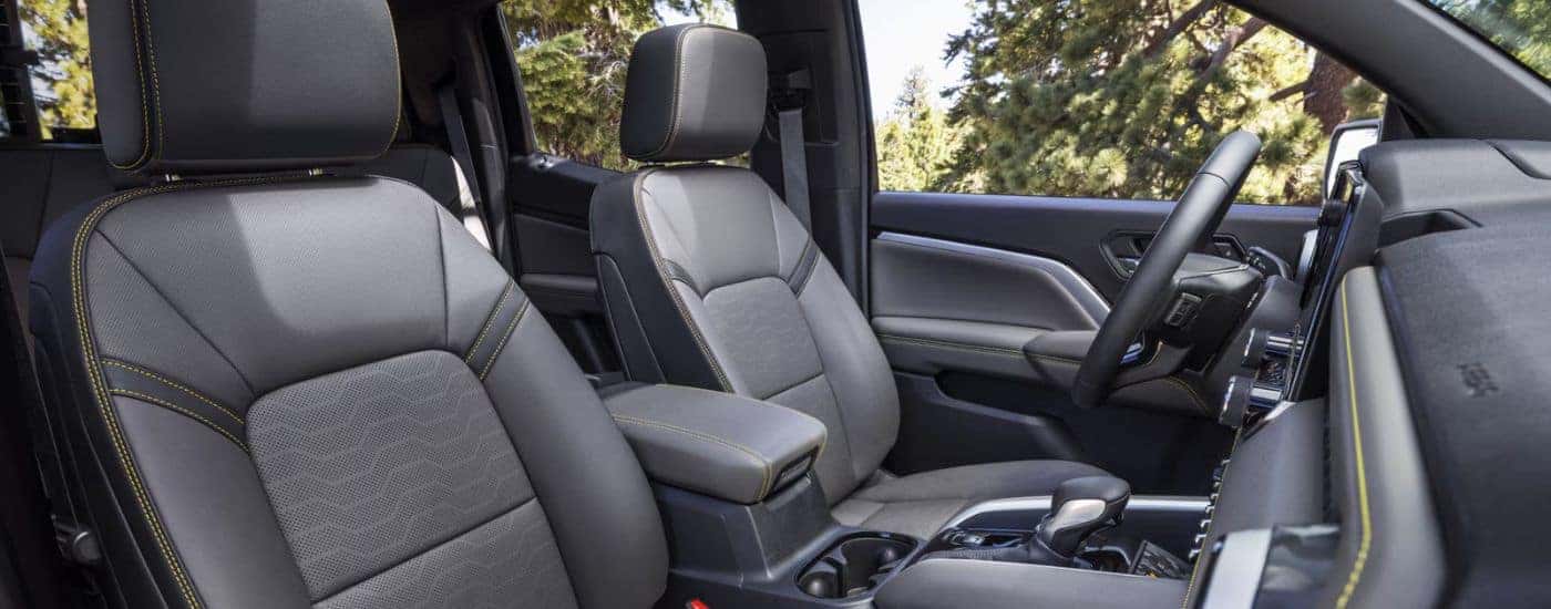 Black and grey interior of a 2026 Chevy Colorado