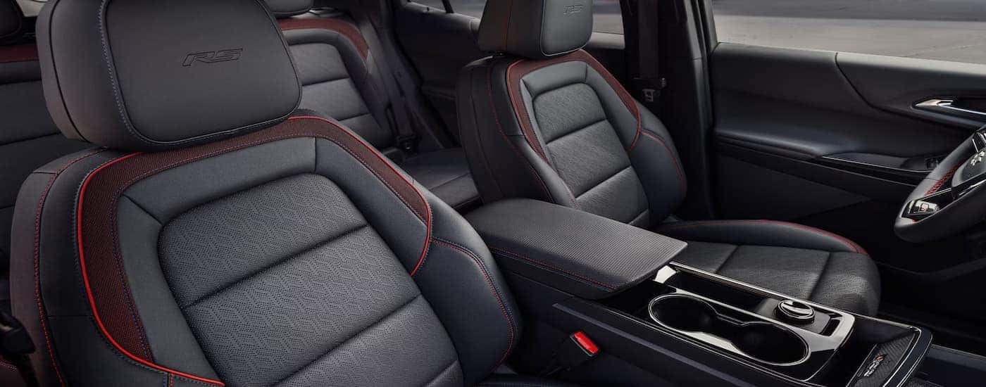 Black leather seats in a 2026 Chevy Equinox