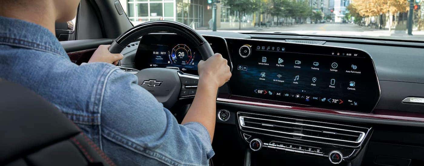 Infotainment and digital gauge cluster on a 2026 Chevy Traverse