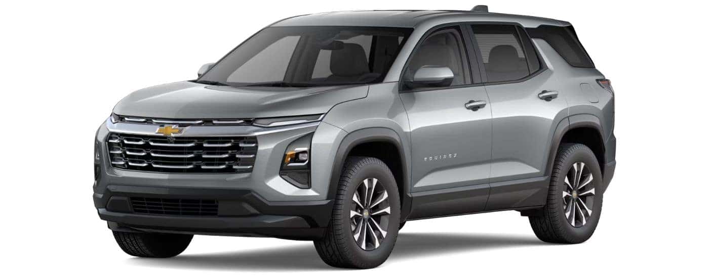 Grey 2026 Chevy Equinox LT angled left.
