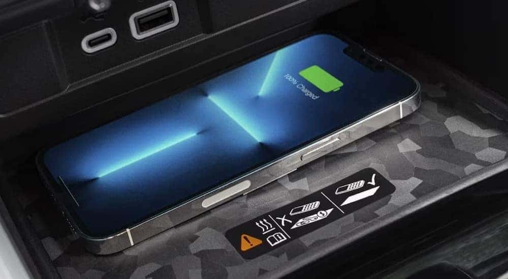 Cellphone charging in a 2026 Chevy Colorado.