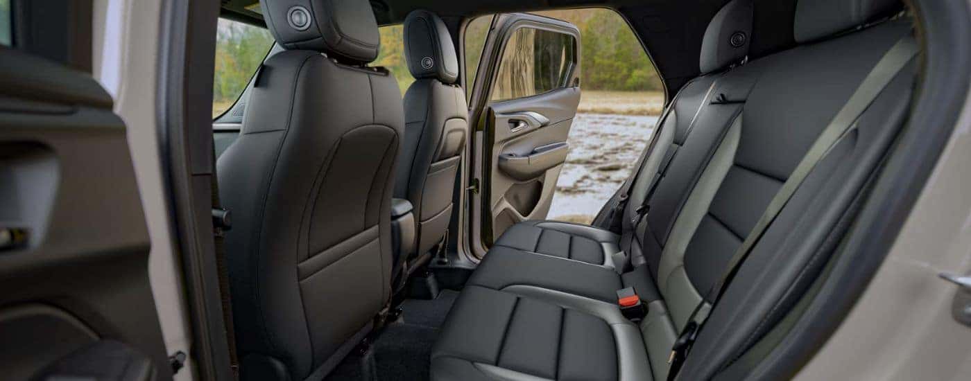 Black and gray rear seat view of a 2027 Chevy Trailblazer ACTIV.