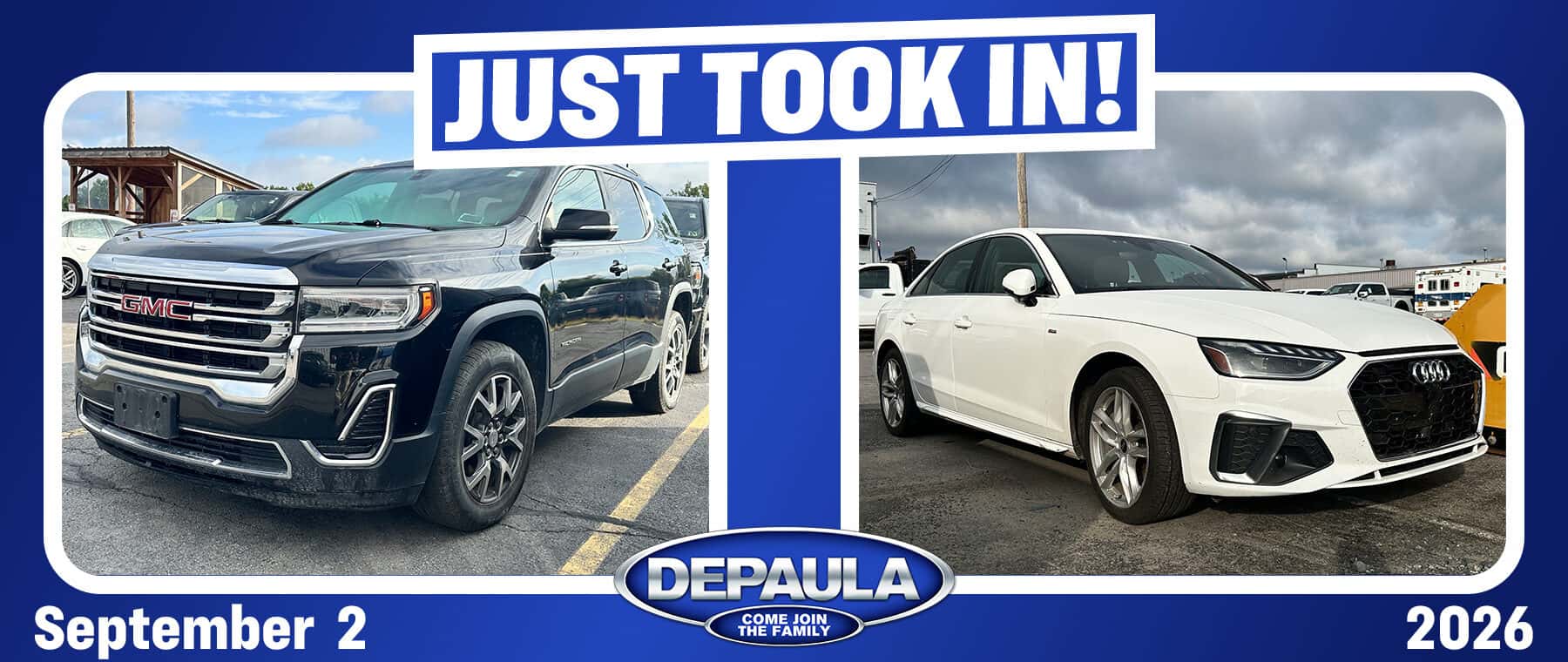 gmc terrain, audi, new arrival