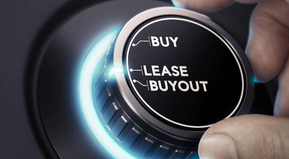 A buy, lease and buyout dial.