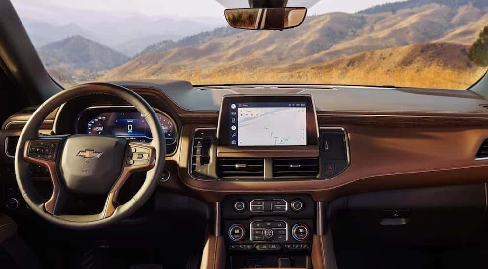 The brown dash in a 2024 Chevy Suburban.