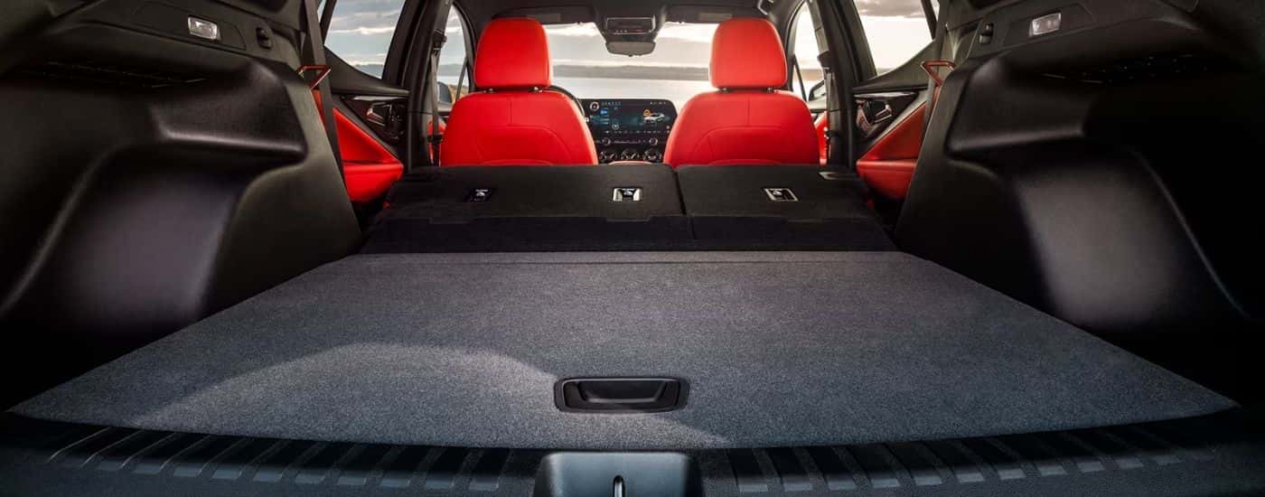 Rear cargo area in a 2027 Chevy Blazer EV