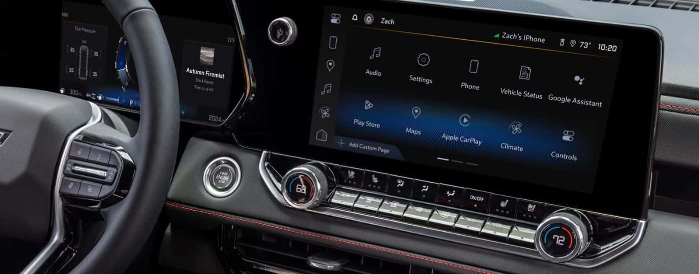 The infotainment display on a 2027 Chevy Colorado.