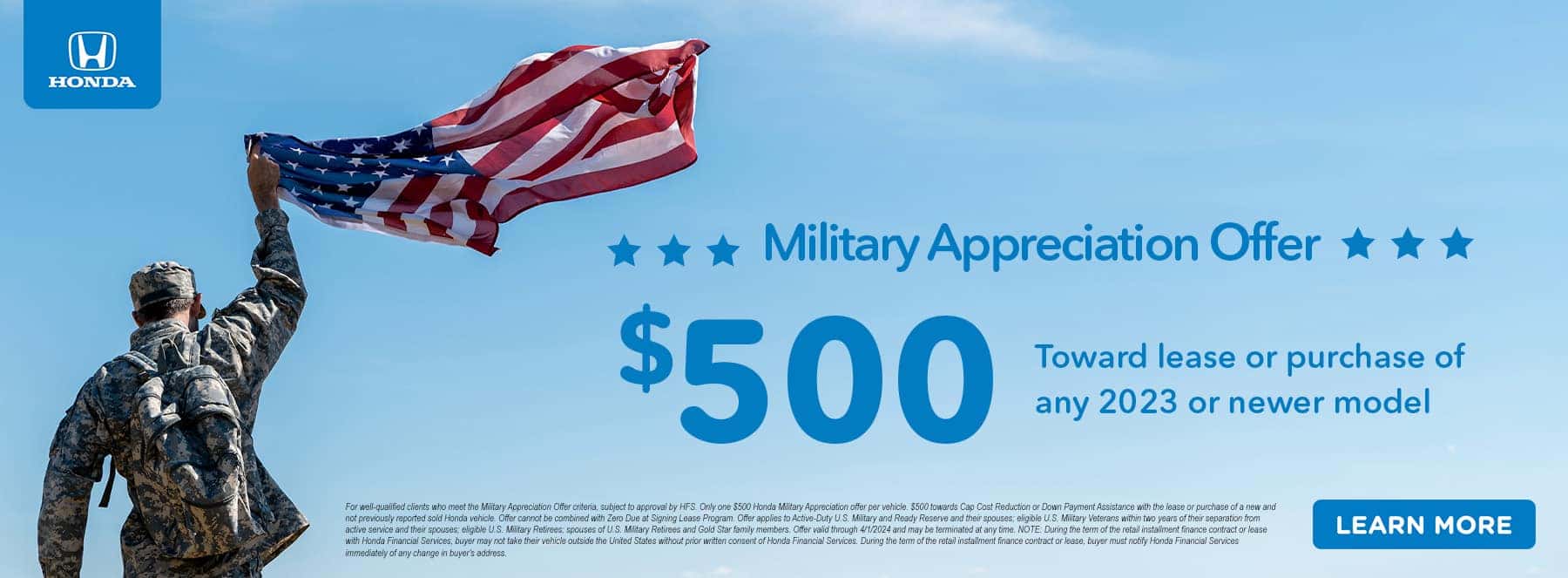 $500 Military appreciation