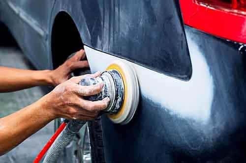 Car being buffed