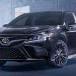 2019 Toyota Camry SE in midnight black