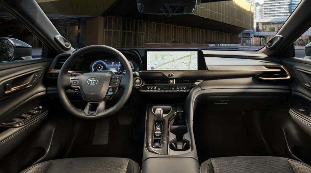2025 Toyota Crown Signia interior with touchscreen and digital displays