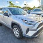 Certified pre-owned 2022 Toyota RAV4 parked outside Earl Stewart Toyota dealership in Lake Park, FL