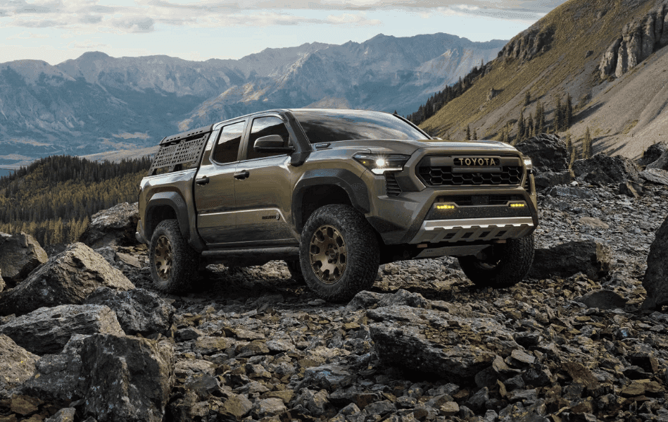 2026 Toyota Tacoma i-FORCE MAX hybrid badge and engine bay