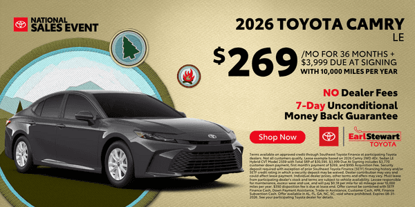 2026 Toyota Camry LE Lease Offer