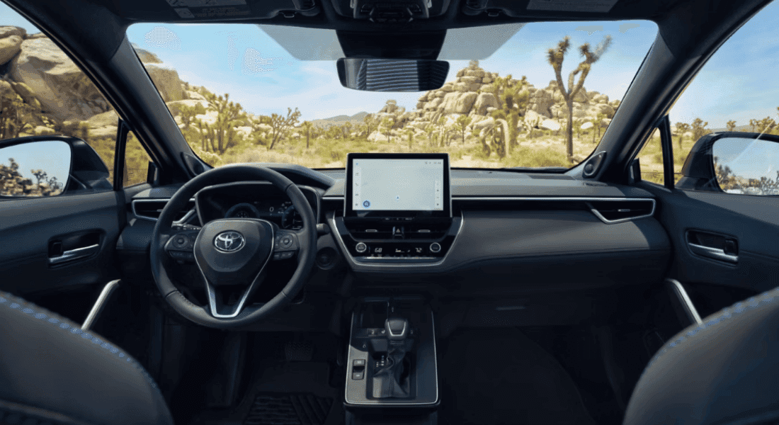 2026 Toyota Corolla Cross Hybrid interior dashboard and touchscreen