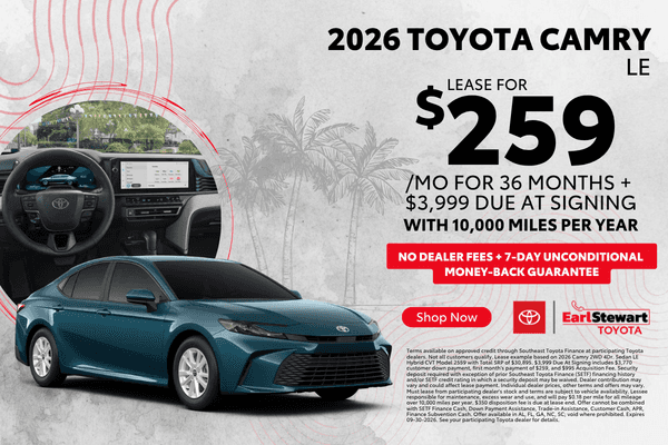 2026 Toyota Camry LE Lease Offer