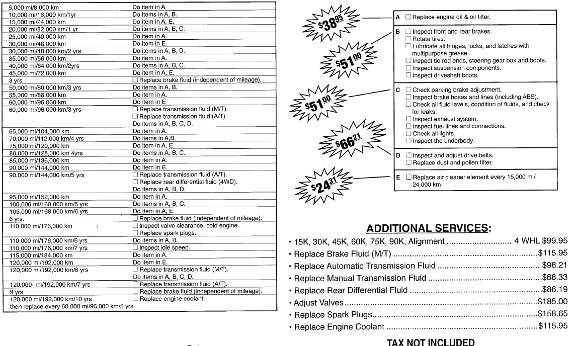 civic 90k service