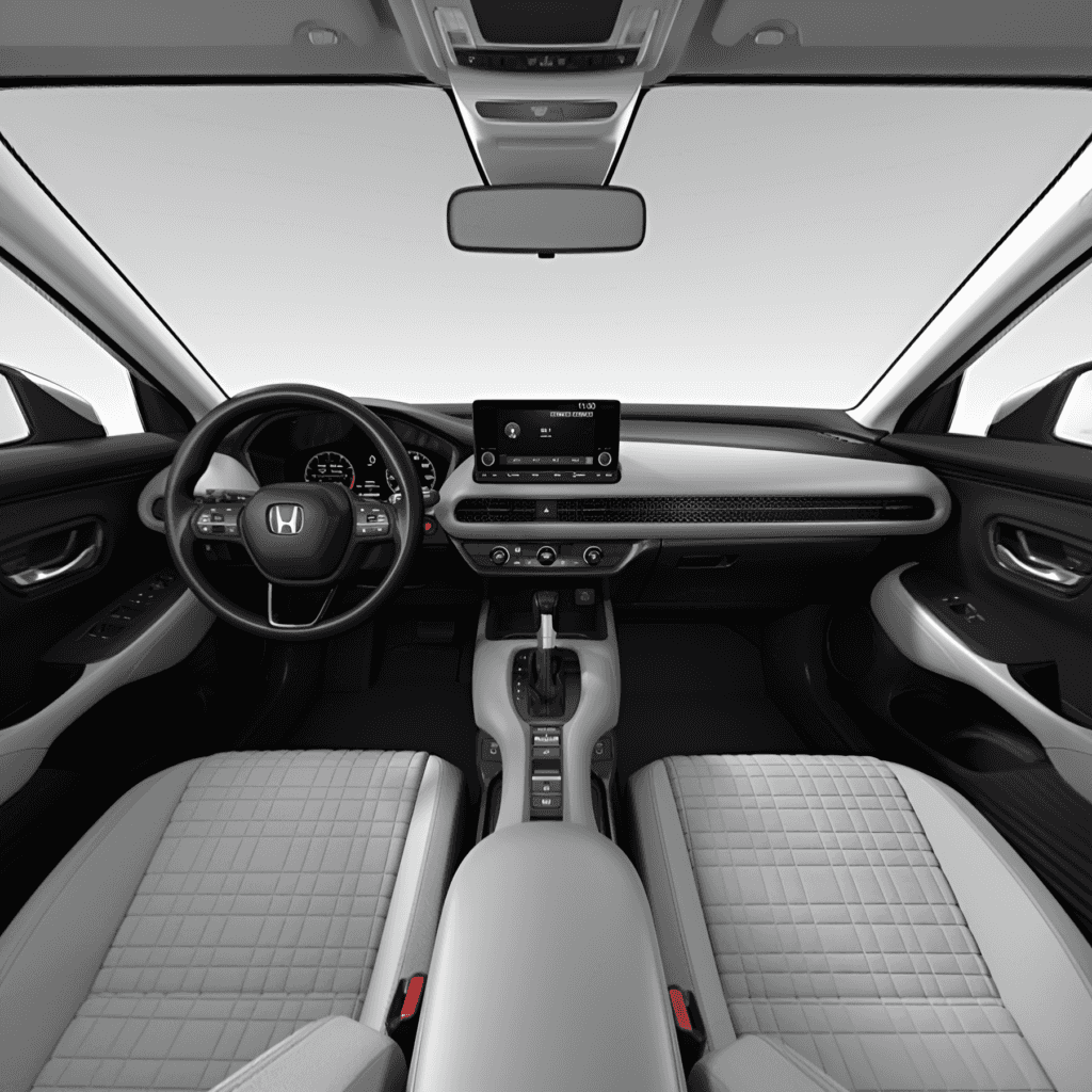 2025 Honda HR-V LX Gray Cloth interior view.