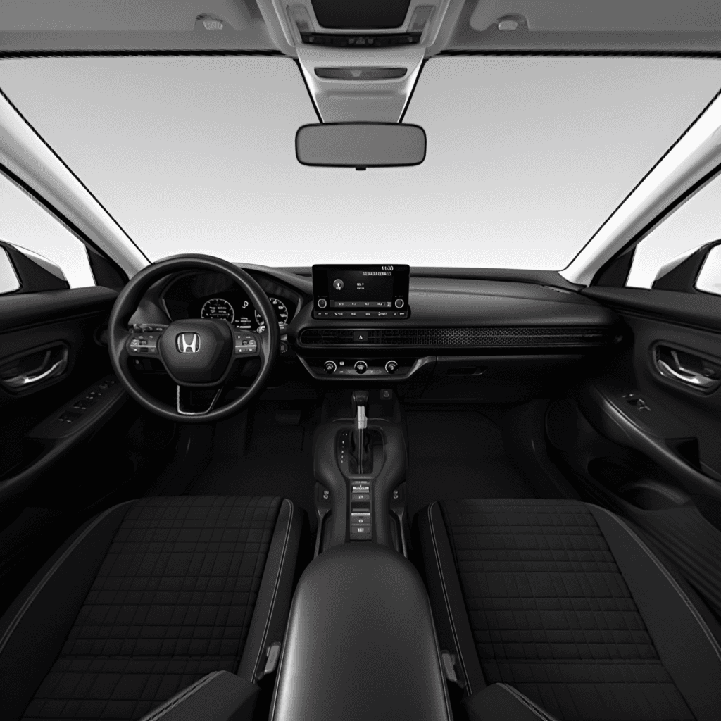 2025 Honda HR-V LX Gray Cloth interior view.